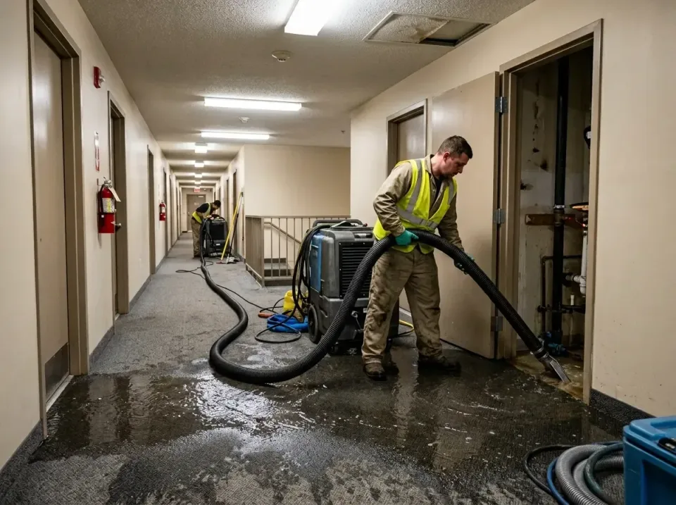 multi-unit-apartment-hallway-f-005 — frequently asked questions, Emergency Burst Pipe Water Extraction & Removal in Good Hop…